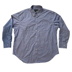 Lauren Ralph Lauren Classic Fit Non Iron Button Down‎ Shirt Blue Mens 18 34/35
